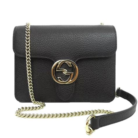 gucci interlocking gg black leather crossbody bag|gucci crossbody bag on sale.